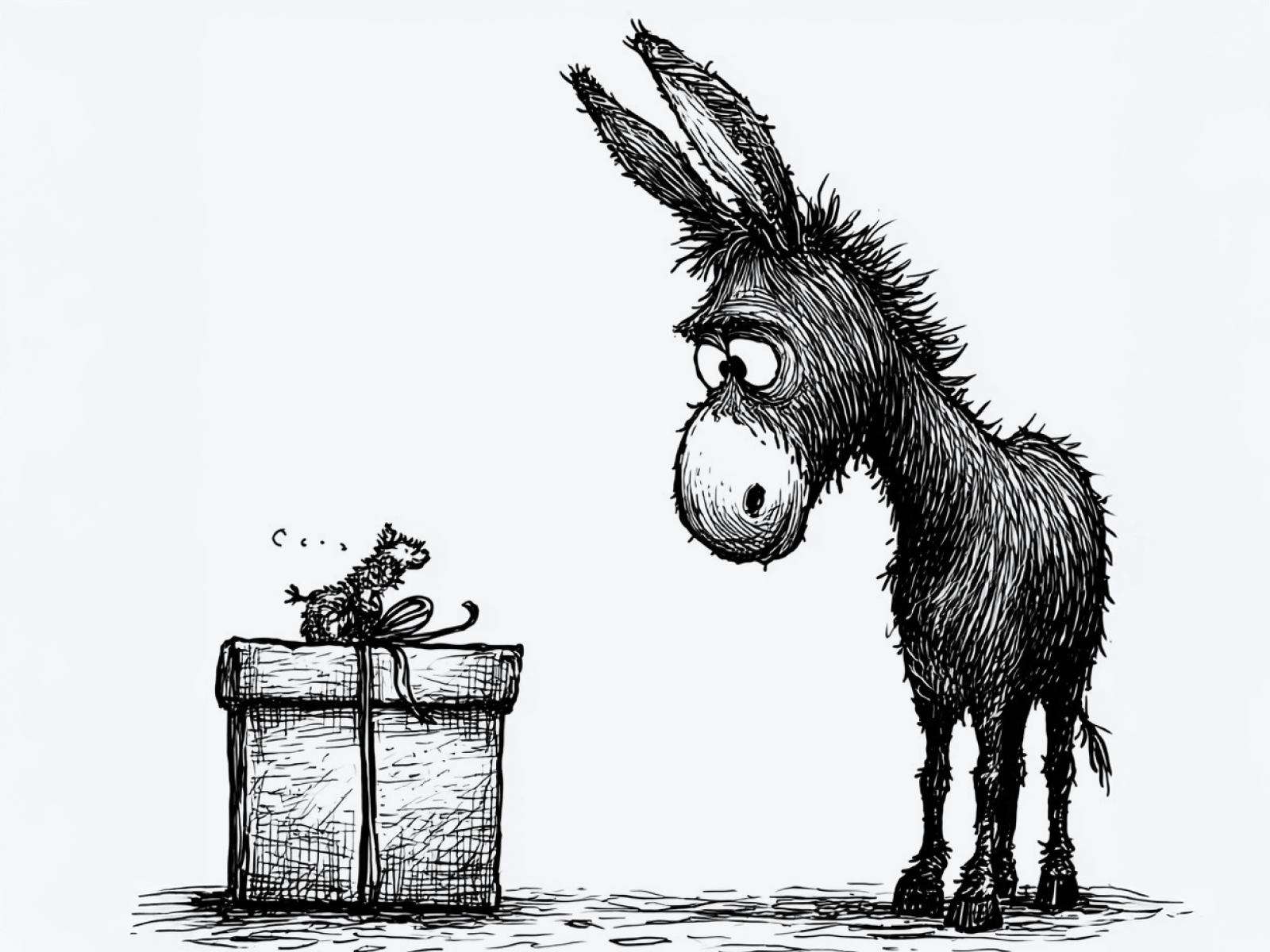 Hand-drawn gift illustration