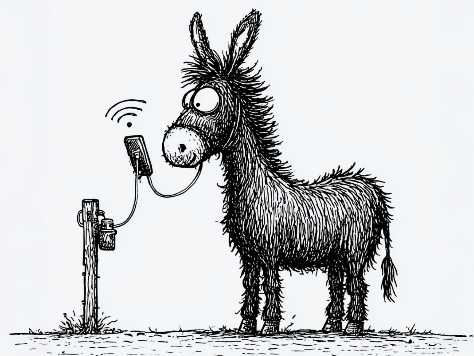 Hand-drawn airplane illustration